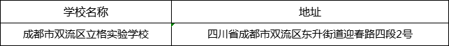 成都市雙流區(qū)立格實(shí)驗(yàn)學(xué)校地址在哪里？