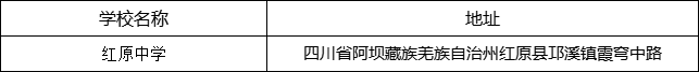 阿壩州紅原中學(xué)地址在哪里？