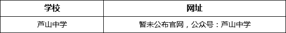 雅安市蘆山中學(xué)網(wǎng)址是什么？