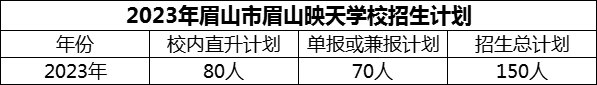 2024年眉山市眉山映天學(xué)校招生計(jì)劃是多少？