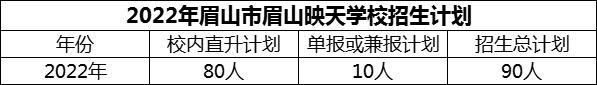 2024年眉山市眉山映天學(xué)校招生計(jì)劃是多少？