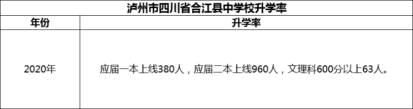2024年瀘州市四川省合江縣中學校升學率怎么樣？