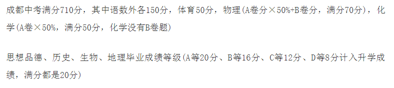 2020年成都中考總分多少？中考滿(mǎn)分是多少？