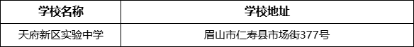 眉山市天府新區(qū)實(shí)驗(yàn)中學(xué)學(xué)校地址在哪里？