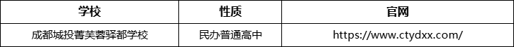 成都市成都城投菁芙蓉驛都學(xué)校官網(wǎng)、網(wǎng)址、官方網(wǎng)站