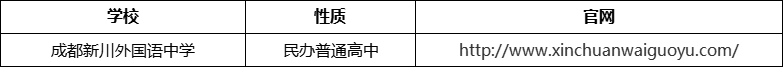 成都市成都新川外國語中學官網(wǎng)、網(wǎng)址、官方網(wǎng)站